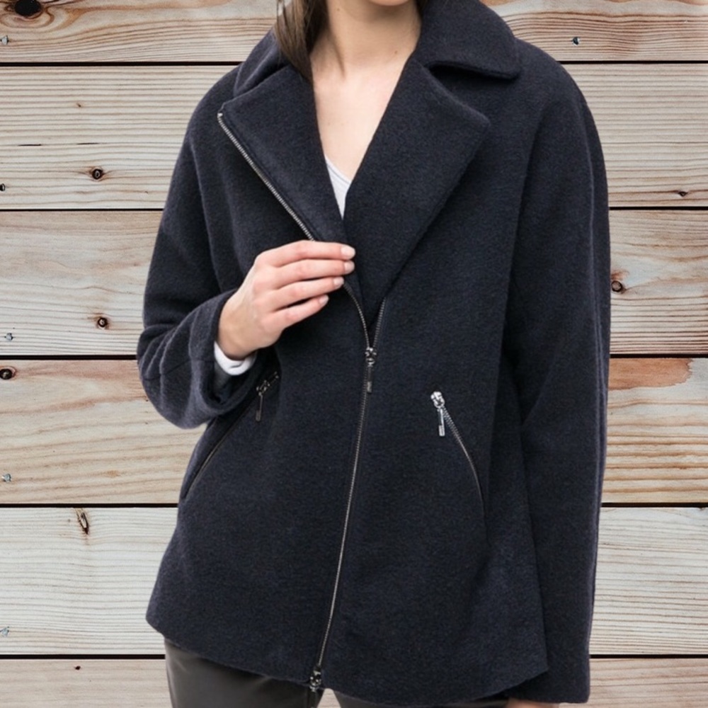 ARMANI JEANS NWT Black Caban Coat